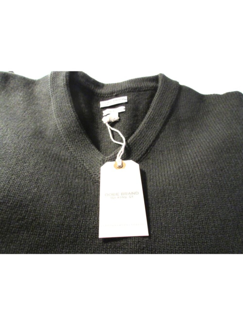 OOBE Brand Men's Heron V Neck Virgin Wool Sweater Fern Green Cozy Ships Free - Picture 10 of 10